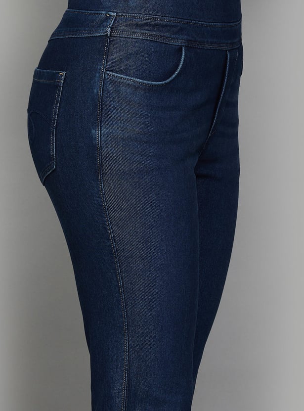 XPOSE Darkwashed Flared Jeggings