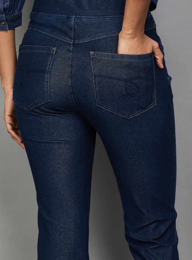 XPOSE Darkwashed Flared Jeggings