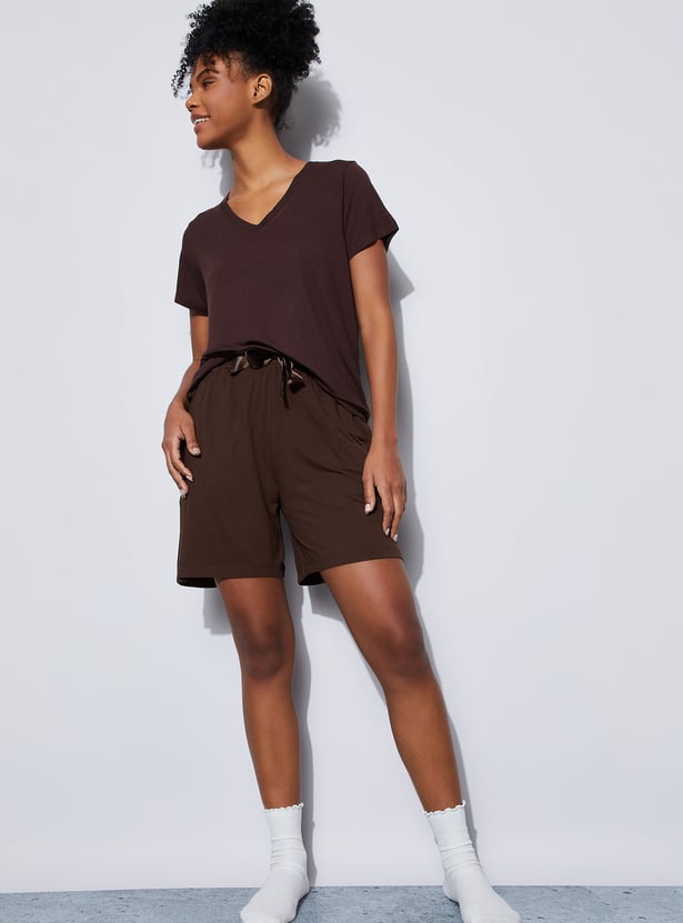 GINGER Solid Lounge Shorts