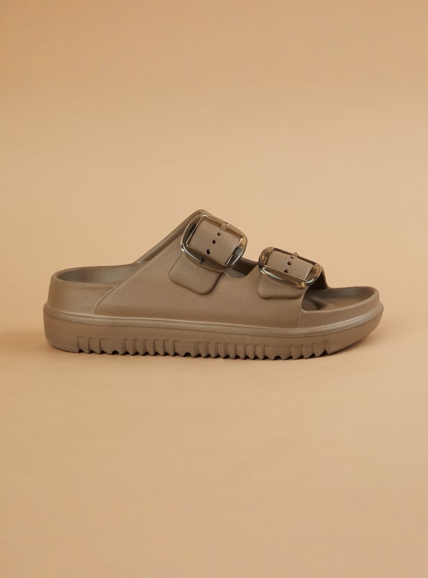 GINGER Solid Double Buckle Sliders