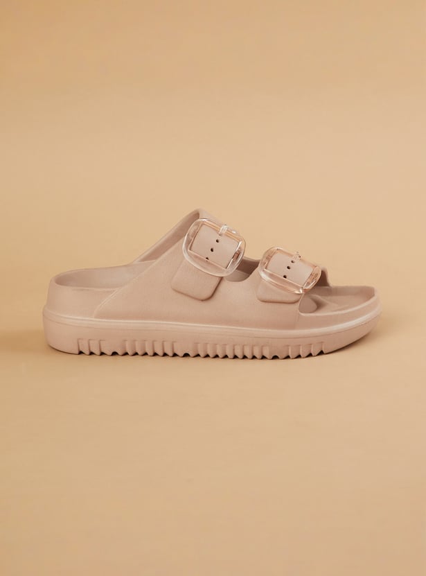 GINGER Solid Double Buckle Sliders