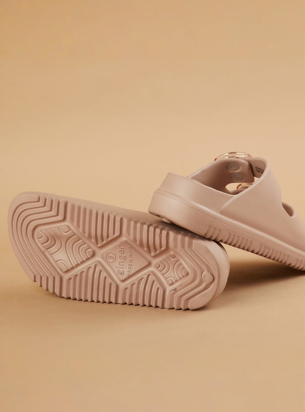 GINGER Solid Double Buckle Sliders
