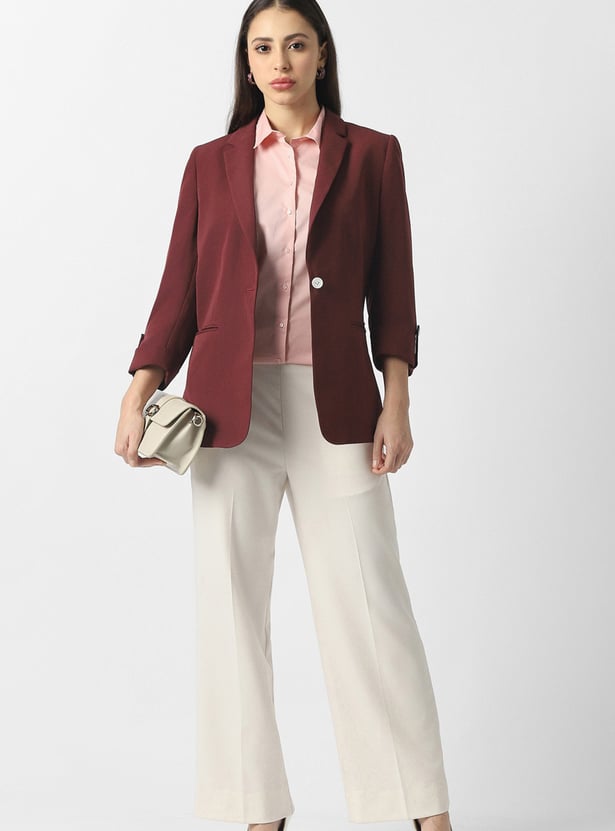 VAN HEUSEN Solid Blazer