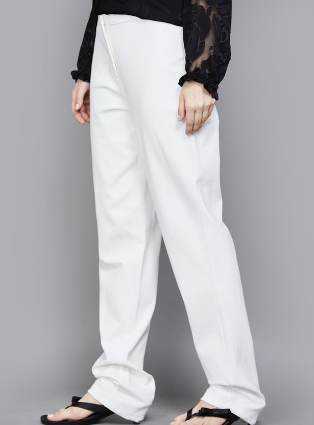 AND Solid Slim Fit Trousers