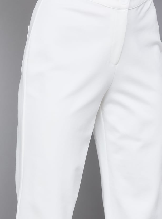 AND Solid Slim Fit Trousers