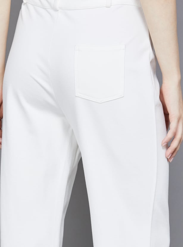 AND Solid Slim Fit Trousers