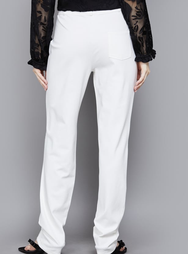 AND Solid Slim Fit Trousers