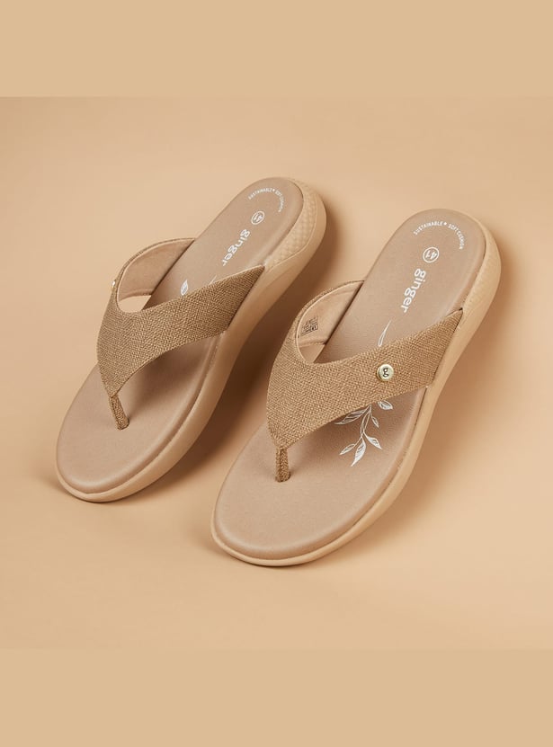 GINGER Solid Design Flip Flops