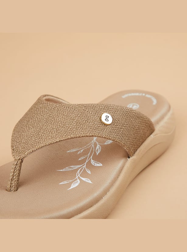 GINGER Solid Design Flip Flops