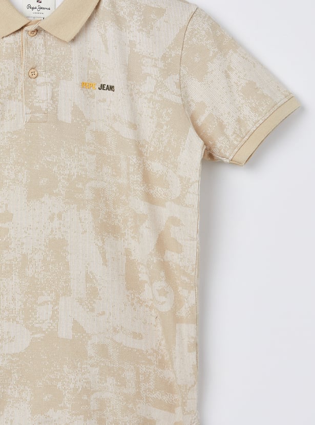 PEPE JEANS Boys Printed Polo T-shirt