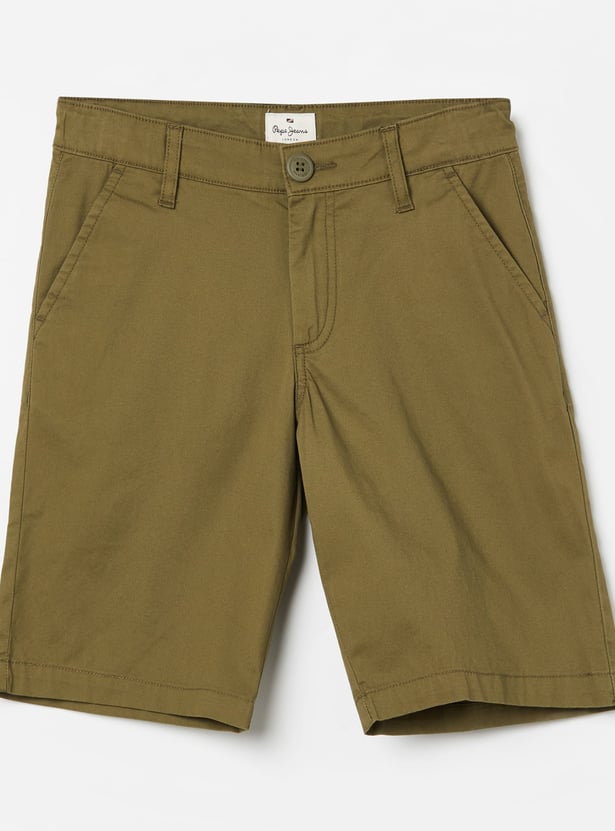 PEPE JEANS Boys Solid Regular Shorts
