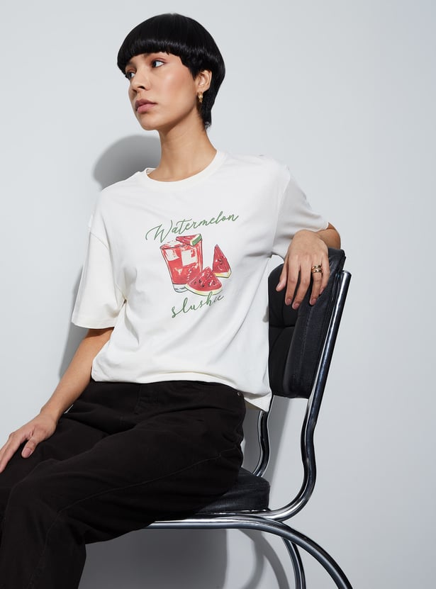 FAME FOREVER Graphic Print T-shirt