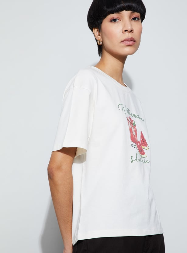 FAME FOREVER Graphic Print T-shirt