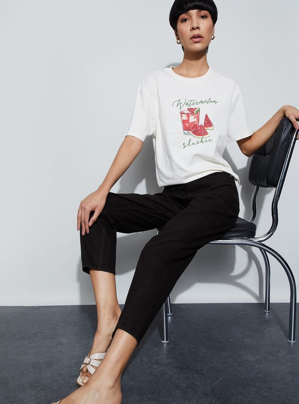 FAME FOREVER Graphic Print T-shirt