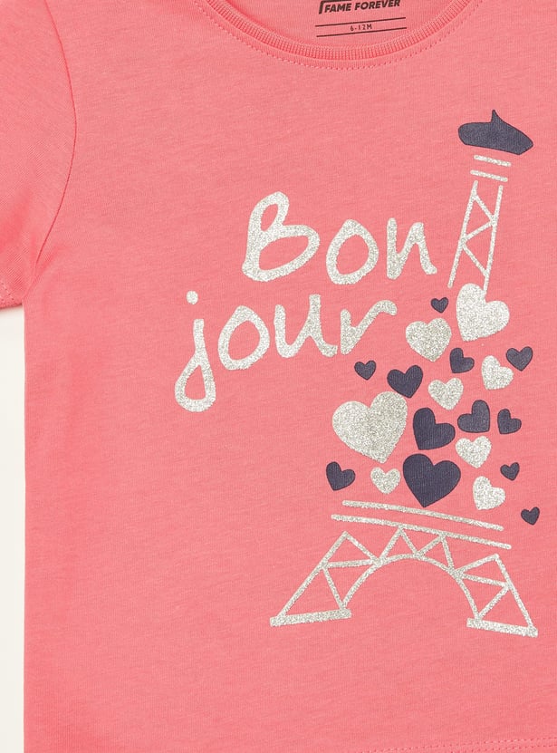 FAME FOREVER Girls Graphic Print T-shirt