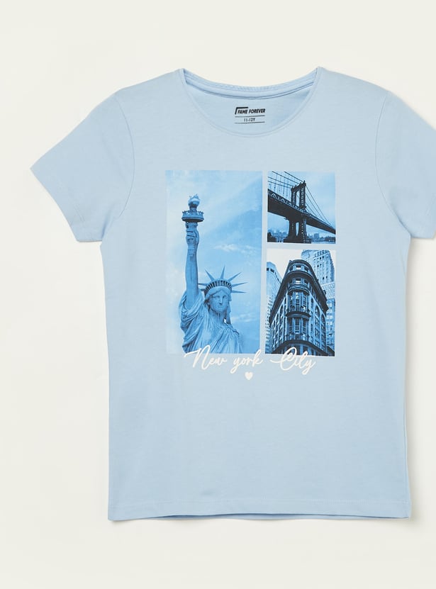 FAME FOREVER Girls Graphic Print T-shirt