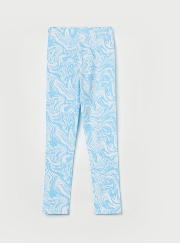 FAME FOREVER Girls Marble Print Leggings