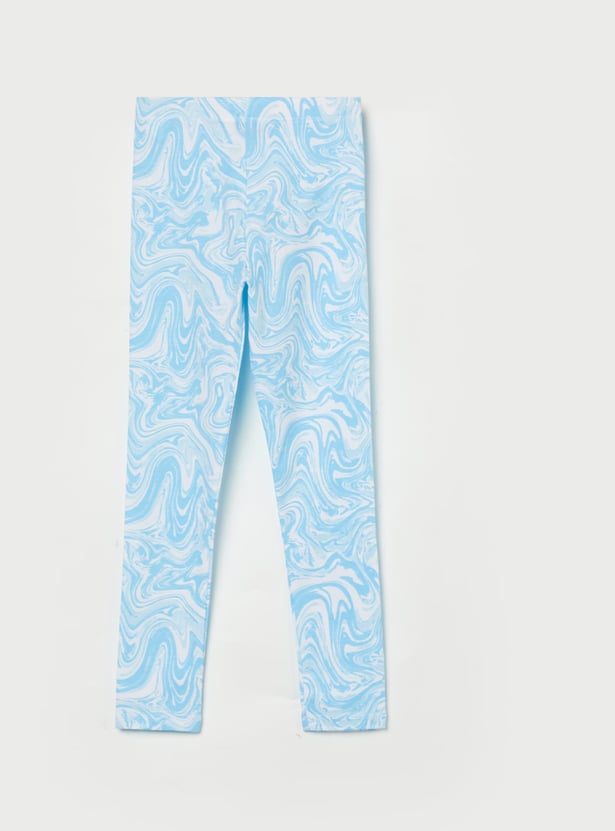 FAME FOREVER Girls Marble Print Leggings