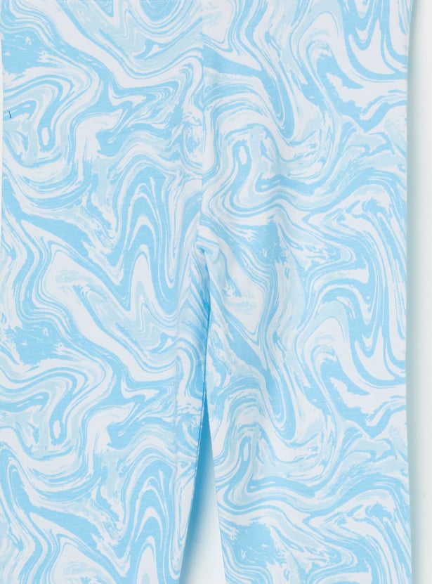 FAME FOREVER Girls Marble Print Leggings