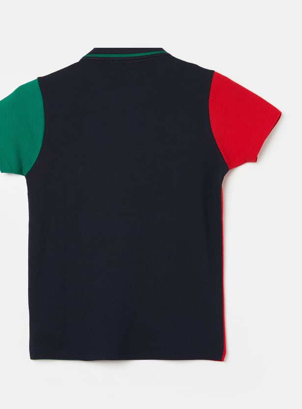 UNITED COLORS OF BENETTON Boys Colourblock Polo T-shirt