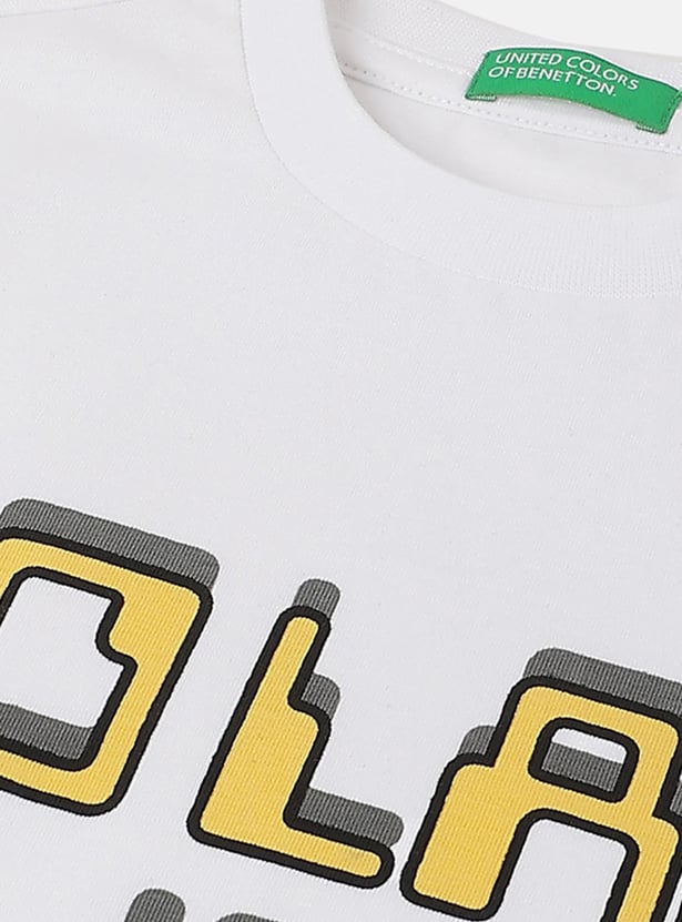 UNITED COLORS OF BENETTON Boys Typographic Print T-shirt