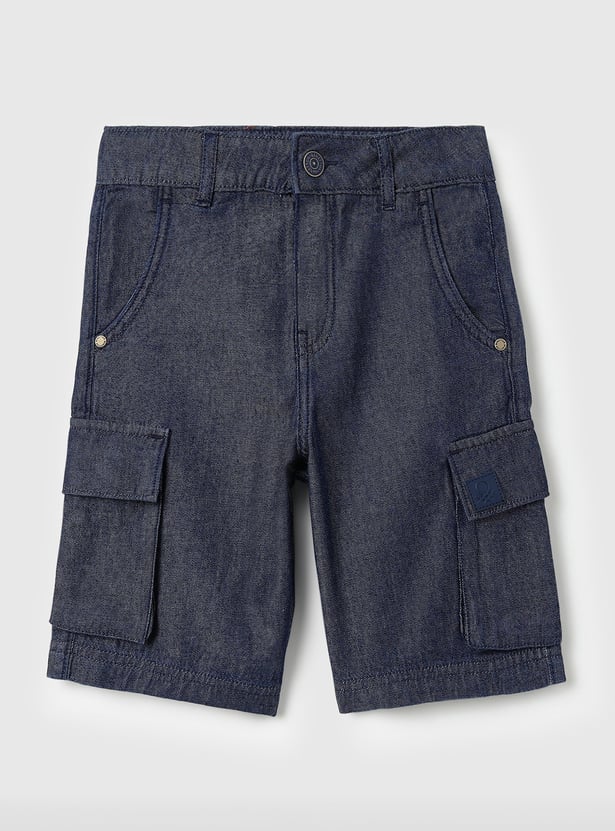UNITED COLORS OF BENETTON Boys Solid Cargo Shorts
