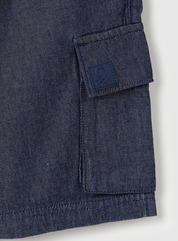 UNITED COLORS OF BENETTON Boys Solid Cargo Shorts