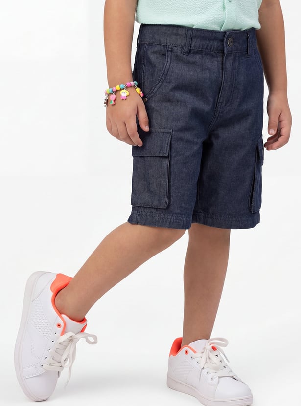 UNITED COLORS OF BENETTON Boys Solid Cargo Shorts