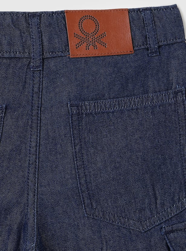 UNITED COLORS OF BENETTON Boys Solid Cargo Shorts