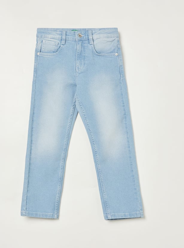 UNITED COLORS OF BENETTON Boys Washed Straight Fit Jeans