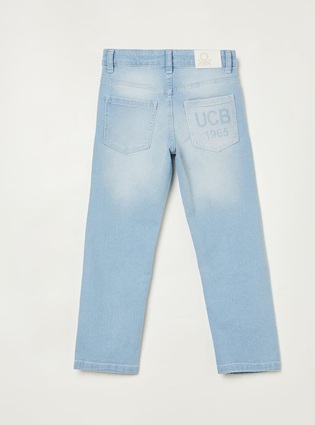 UNITED COLORS OF BENETTON Boys Washed Straight Fit Jeans