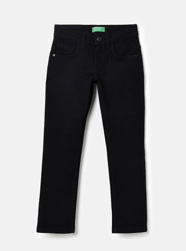 UNITED COLORS OF BENETTON Boys Solid Slim Fit Jeans