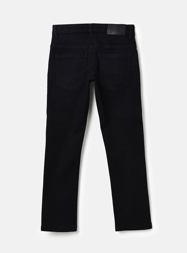 UNITED COLORS OF BENETTON Boys Solid Slim Fit Jeans