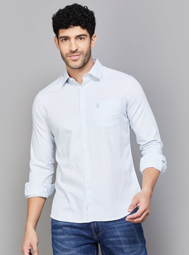 US POLO ASSN Solid Regular Fit Casual Shirt
