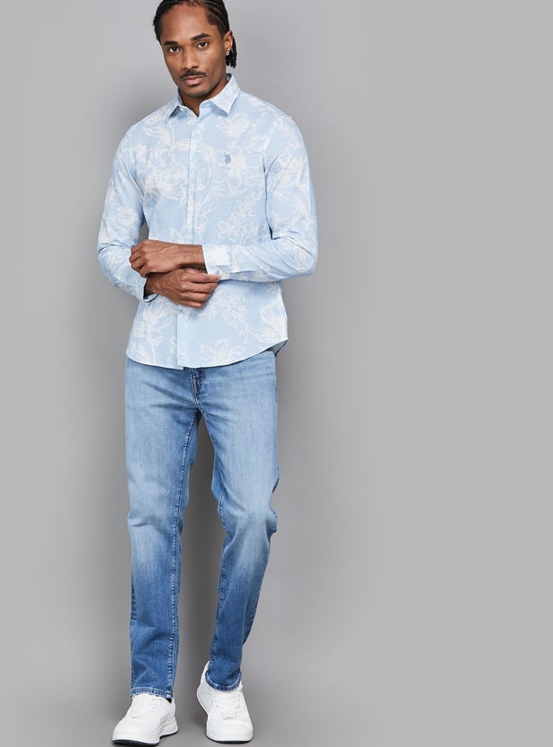US POLO ASSN Floral Printed Regular Fit Shirt