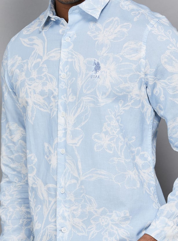 US POLO ASSN Floral Printed Regular Fit Shirt