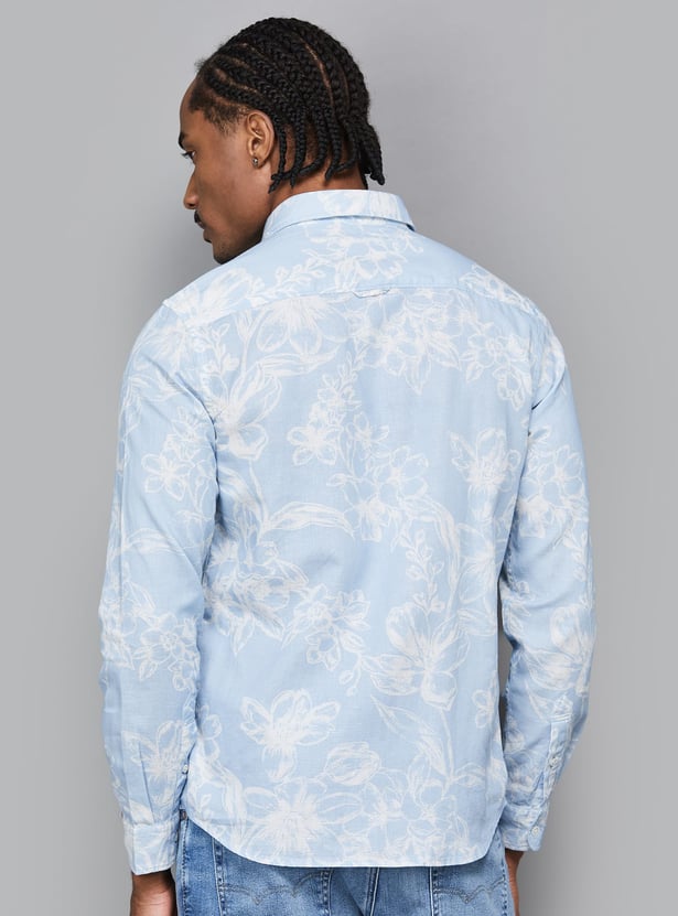 US POLO ASSN Floral Printed Regular Fit Shirt