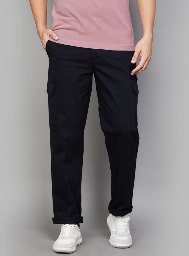 UNITED COLORS OF BENETTON Solid Slim Straight Cargos