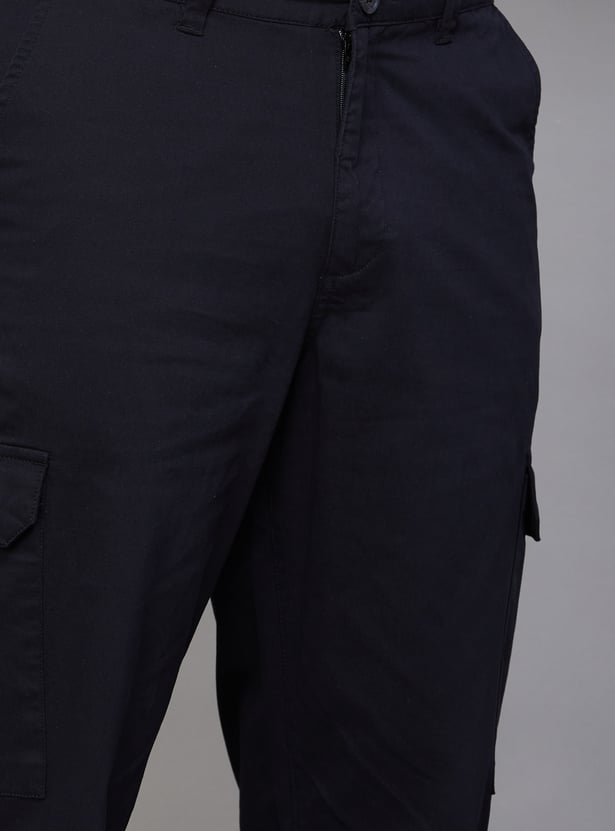 UNITED COLORS OF BENETTON Solid Slim Straight Cargos