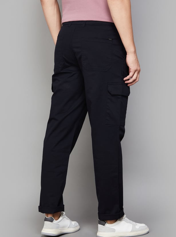 UNITED COLORS OF BENETTON Solid Slim Straight Cargos