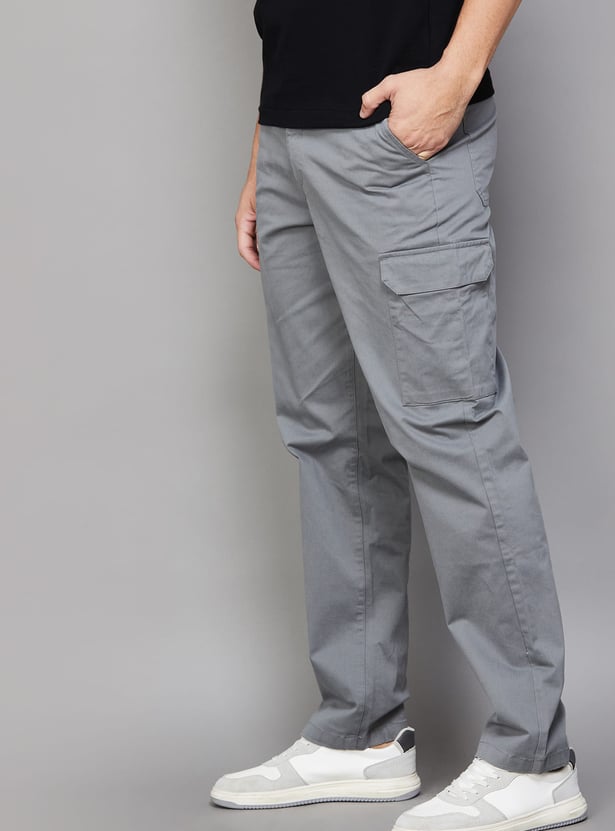 UNITED COLORS OF BENETTON Solid Slim Straight Cargos
