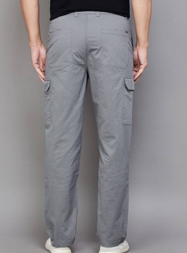 UNITED COLORS OF BENETTON Solid Slim Straight Cargos