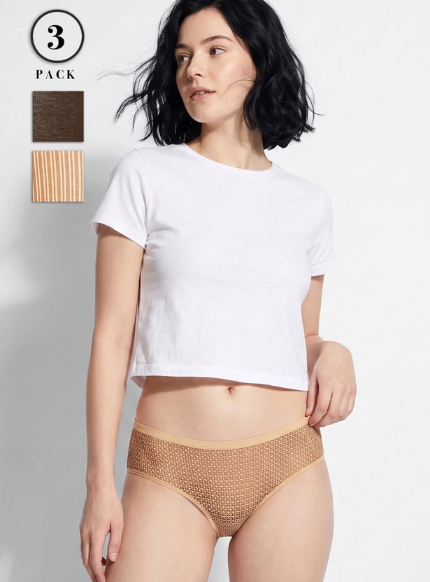 GINGER Assorted Hipster Panties - Pack of 3