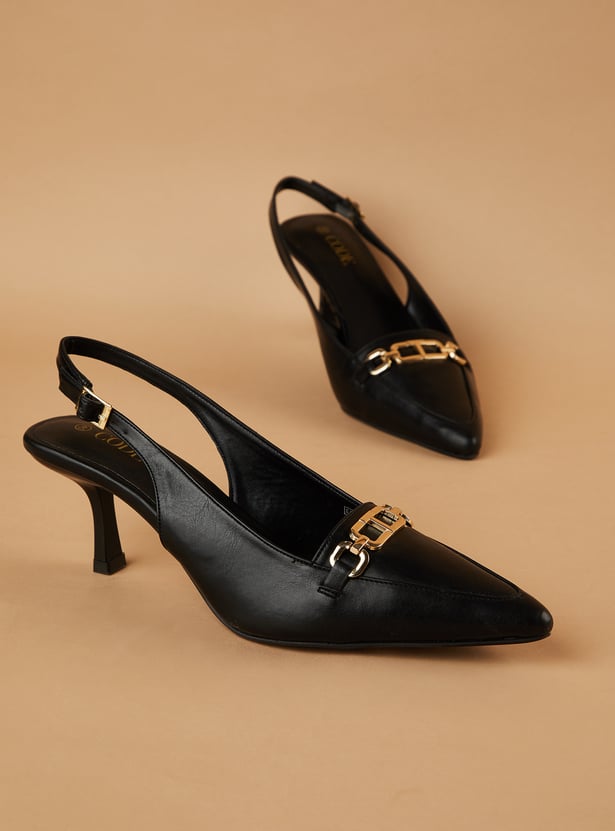 CODE Embellished Slingback Heels