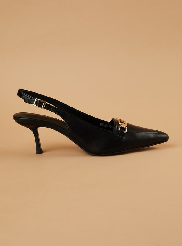CODE Embellished Slingback Heels