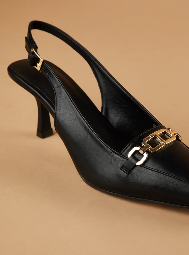 CODE Embellished Slingback Heels