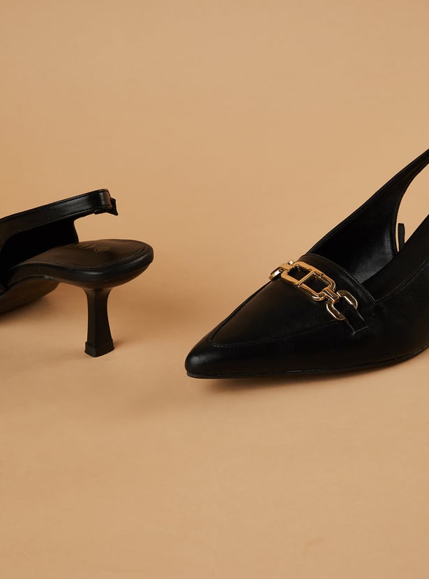 CODE Embellished Slingback Heels