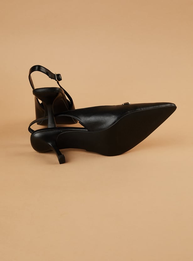 CODE Embellished Slingback Heels