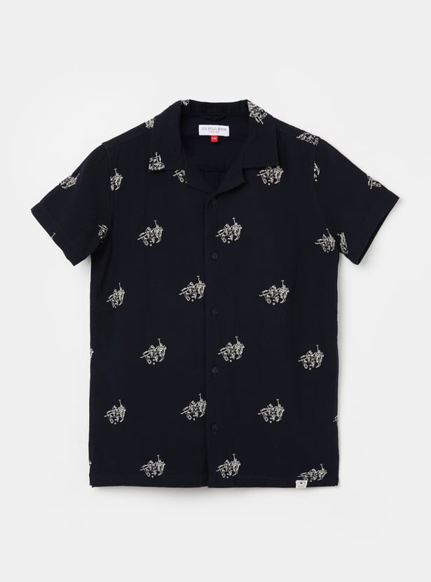 US POLO ASSN KIDS Boys Embroidered Shirt