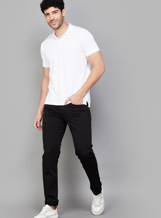 US POLO ASSN Solid Slim Tapered Jeans